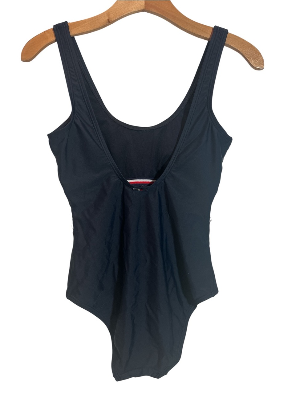 One 1 Pc Navy Ladies XS Tommy Hilfiger Bathing Suit Removable Soft Cups NO BELT - Picture 2 of 6